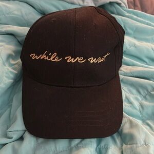 Black While We Want Baseball Cap 100% cotton made in china